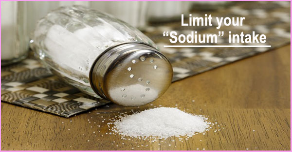 Limit your sodium intake